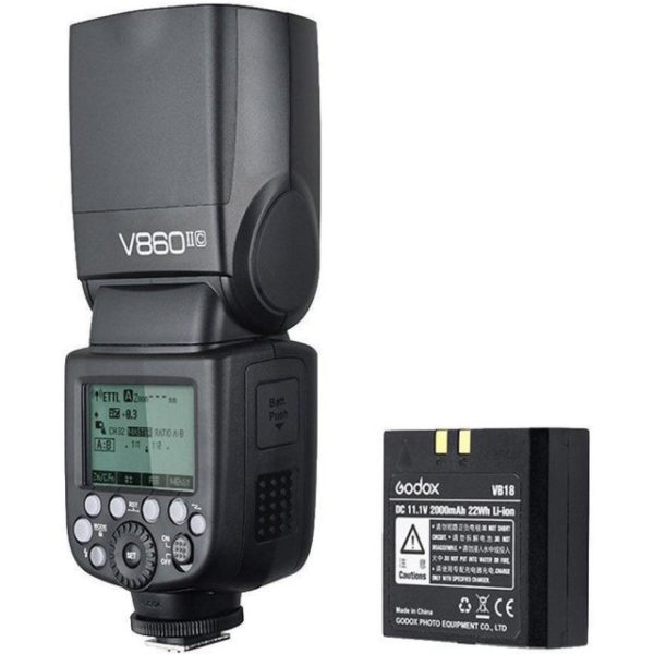 Godox-V860IIC-fully-support TTL Functions with Canon EOS cameras and-is-compatible-with-E-TTL-II-autoflash