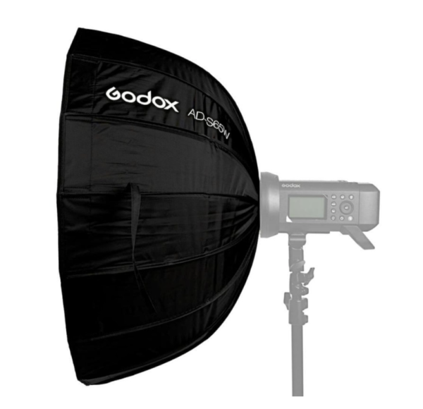 Godox-Parabolic-Softbox-65cm-(white)-with-Godox-mount-for-AD400PRO