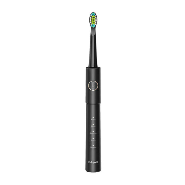 Sonic-toothbrush-with-tip-set-and-water-fosser-FairyWill-FW-5020E-and-FW-E11-Black