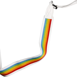 Polaroid Camera Strap-Flat-Rainbow-White