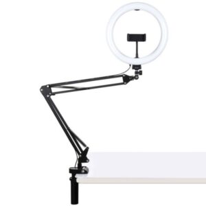 Puluz-Desktop-arm-stand-with-26cm-LED-Vlogging-Ring-PKT3090B