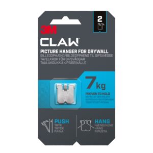 3M Claw Hook for drywall hold 7 kg 2 hooks