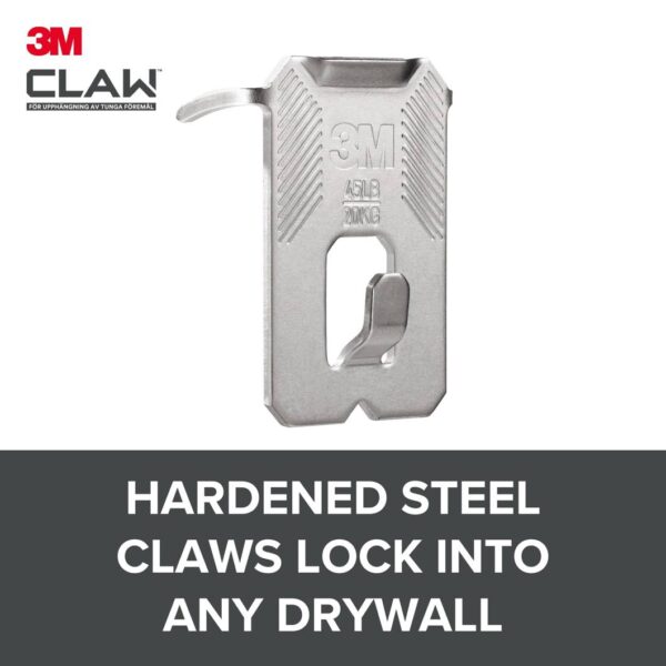 3M Claw Hook for drywall hold 20 kg 2 hooks