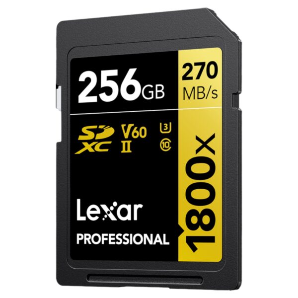 256GB Lexar Pro 1800x SDXC U3 V60 UHS-II R270/W180
