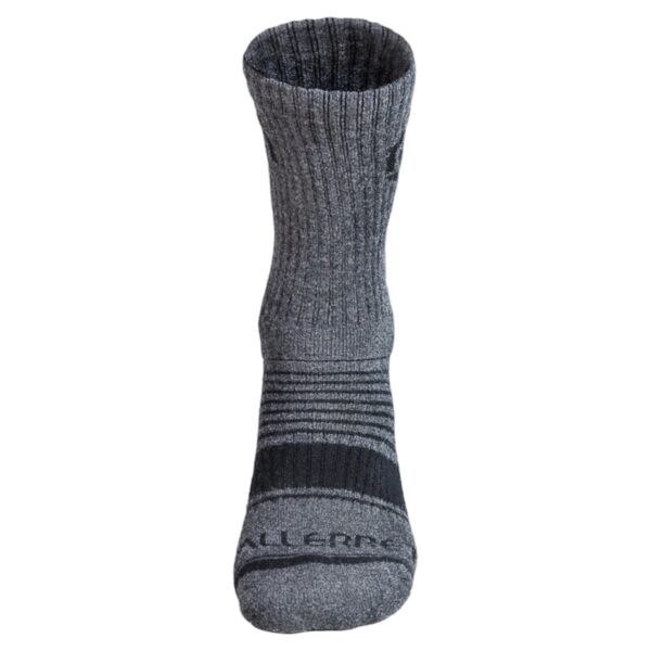 VALLERRET Merino Wool Crew Sock - Grey Winter
