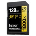 128GB Lexar SDXC Pro 1800x U3 UHS-II R270 W180 V60