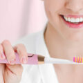 Sonic toothbrushes with head set and case FairyWill FW-508 Black and pink