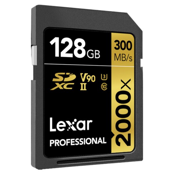 128GB LEXAR Pro 2000X SDHC/SDXC UHS-II U3(V90) R300/W260