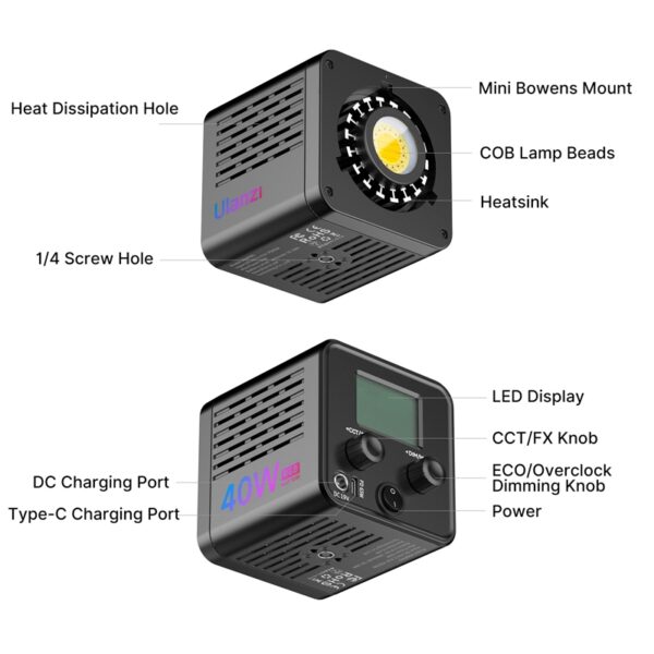 Ulanzi L024 40W RGB Portable LED Video Light