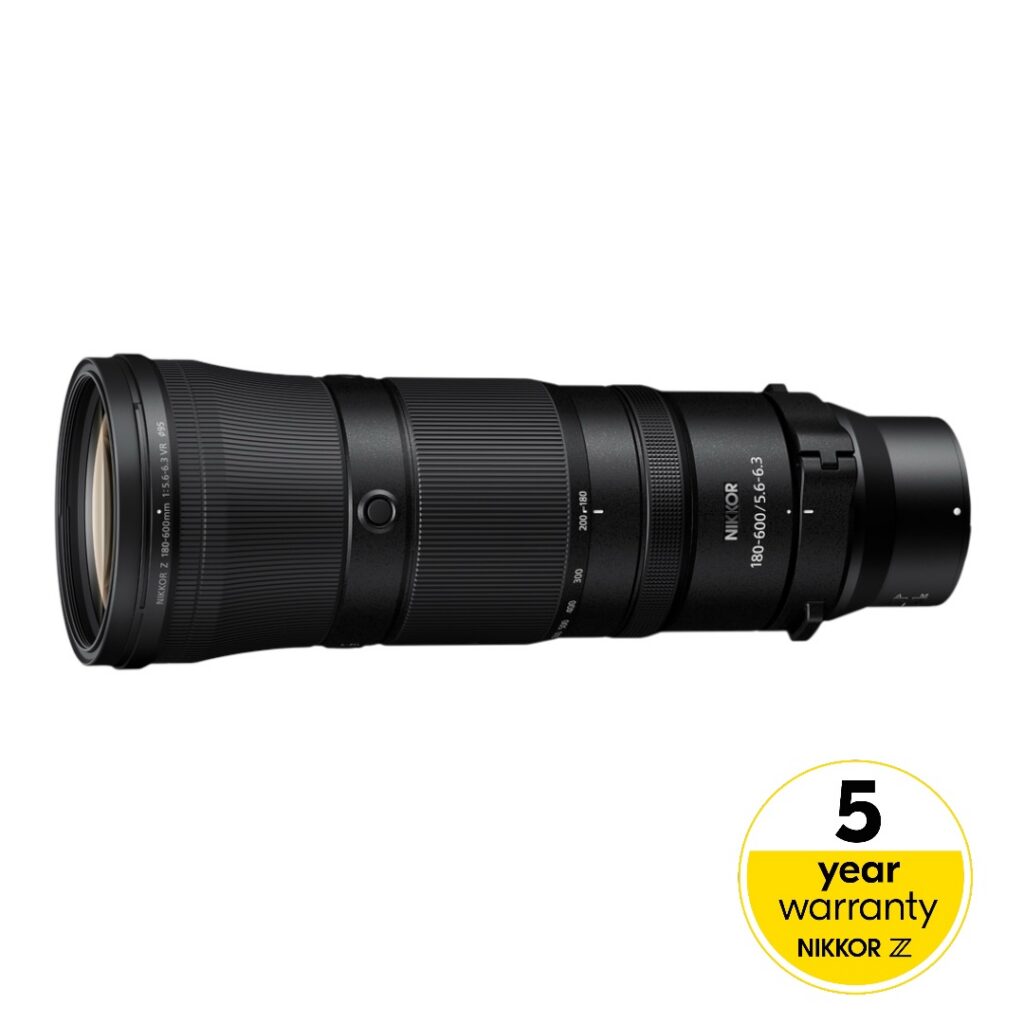NIKKOR Z 180-600mm f/5.6-6.3 5-aastat garantii