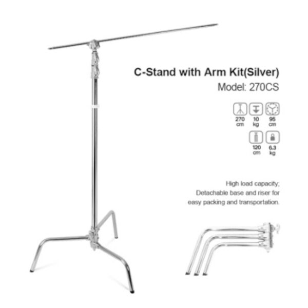 Godox 270CS C-Stand with Arm & Grip Head 270cm