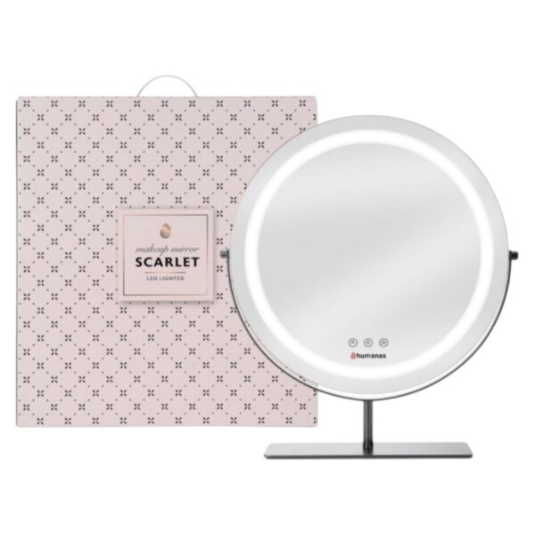 Humanas HS-HM Scarlet makeup mirror with LED lighting black