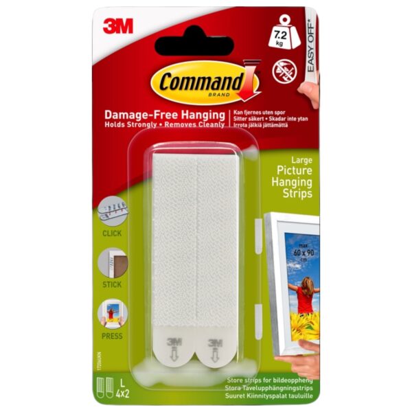 3M Command Hanging Strips White Large