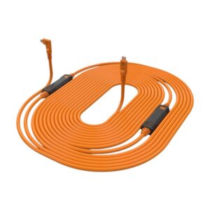 TETHERPRO USB-C TO USB-C 9.4M RIGHT ANGLE ORANGE