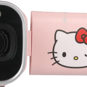 YASHICA Hello Kitty DigiPocket Camcorder – roosa väike videokaamera Hello Kitty kujundusega.