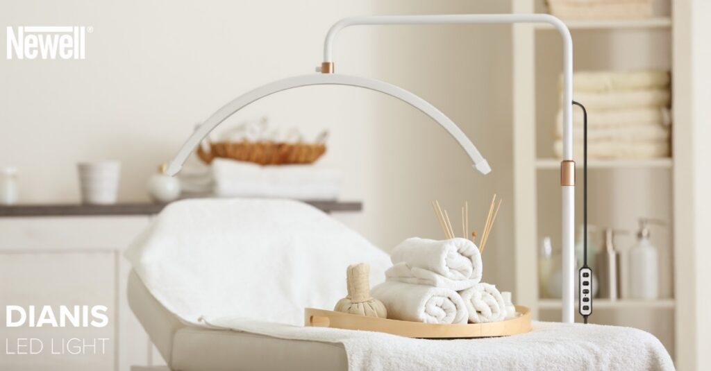 Valget värvi Newell Dianis LED lamp heledas ilusalongis