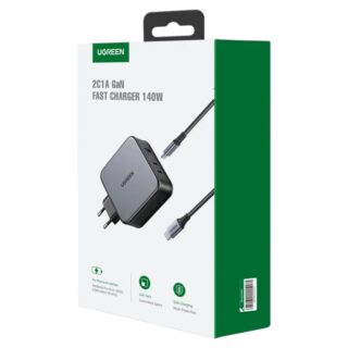 Ugreen kiirlaadija CD289 PD GaN 3 port 140W