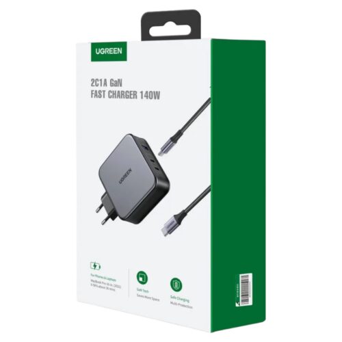 Ugreen kiirlaadija CD289 PD GaN 3 port 140W