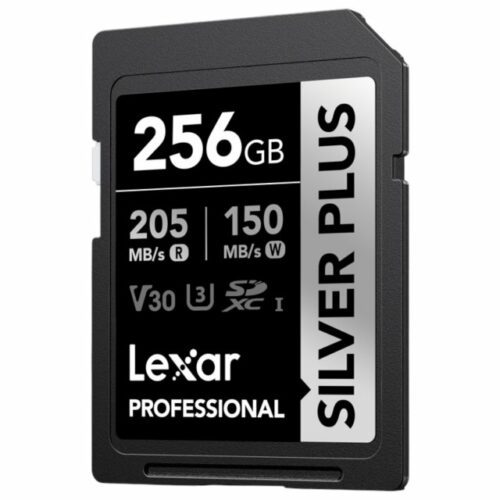 256GB Lexar SDXC Professional SILVER Plus 1066x U3 UHS-I R205 W150 V30