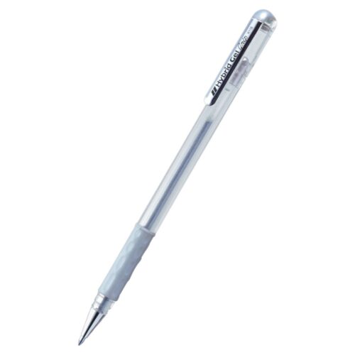 Pentel K118-Z Hybrid Gel Grip Roller 0.8mm Silver