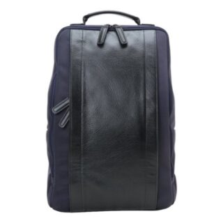 Artisan & Artist RR4-06C Leather Panel Backpack - sinine