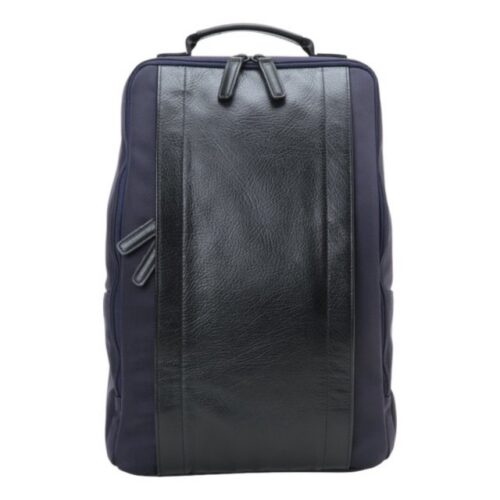 Artisan & Artist RR4-06C Leather Panel Backpack - sinine