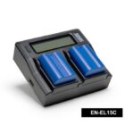 Newell Supracell komplekt 1x DC-LCD laadija ja 2x SupraCell EN-EL15c akut