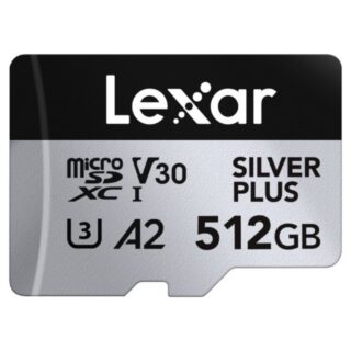512GB Lexar microSD Silver Plus R205/W150 MB/s V30 UHS-I U3