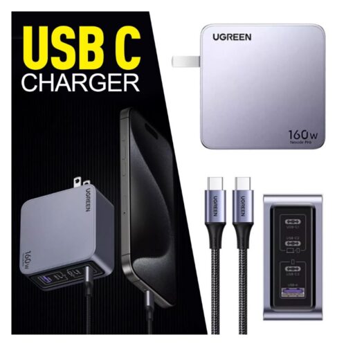UGREEN Nexode Pro 160W 4-port GaN laadija
