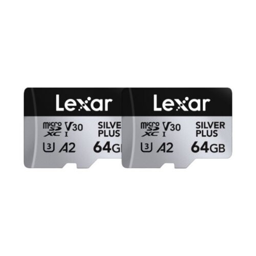 64GB Lexar microSDXC SILVER Plus 1066x U3 UHS-I R205 W100 V30 - 2 pakk