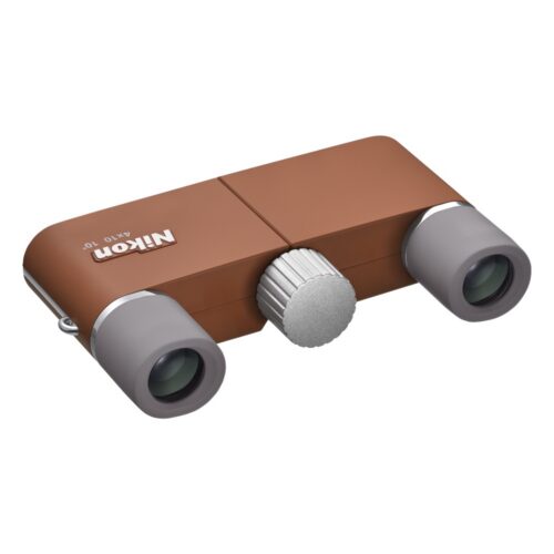 Binokkel Nikon 4X10 DCF Amber Brown tagant vaates vasakult küljelt