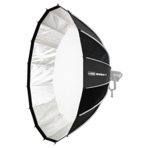 Caruba Quick Softbox Mark II – 180cm Bowens kinnitusega suur softbox - külg vaade hajutiga