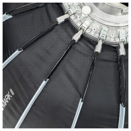 Caruba Quick Softbox Mark II – 180cm Bowens kinnitusega suur softbox - tagant vaade kinnitusele