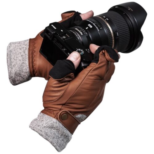 Kaamera kindada Vallerret Urbex photography glove brown