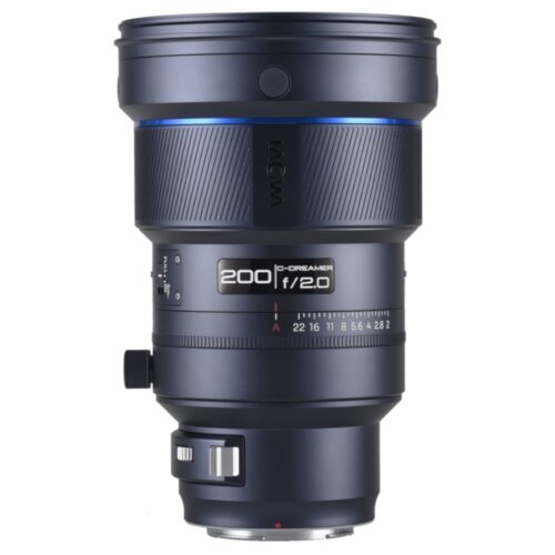 200mm f/2 Laowa AF Nikon Z püsti seisvale objektiivile vaade aga läätse klaas pole näha