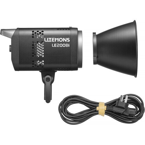 Godox Litemons LE200Bi Bi-Color LED valgus – kompaktne stuudiovalgusti reflektoriga