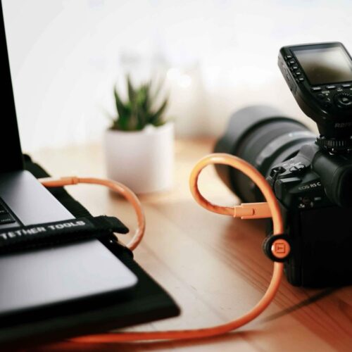 TetherPro USB-C to USB-C kaabel 4.6m Canon kaamera küljes