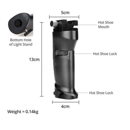 Godox FG-40 välgu käepideme mõõtmed