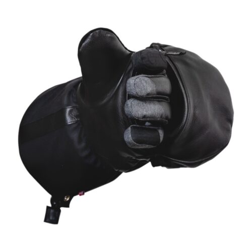 Fotograafi kindad talveks VALLERRET Alta Overmitt Black aluskinda sõrmikud nähtaval eest vaates