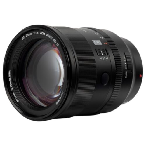 Viltrox Z AF 85mm f/1.4 Pro Sony FE pikali, vaade objektiivi esiklaasile