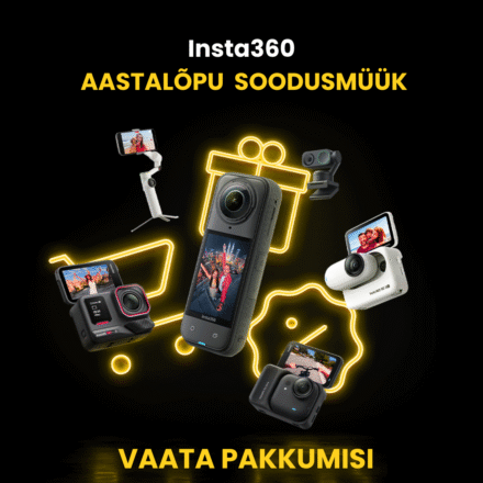 INSTA360 aastalõpu pakkumise reklaam plakat