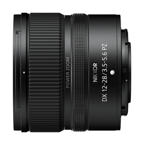 NIKKOR Z DX 12–28mm f/3.5–5.6 PZ VR objektiiv külgvaates