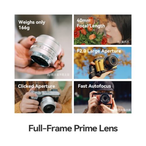 TTArtisan AF 40mm F2 Nikon Z mount Silver Full Frame Prime Lens