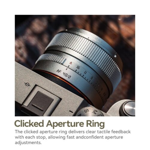 TTArtisan AF 40mm F2 Nikon Z mount Silver Aperture Ring