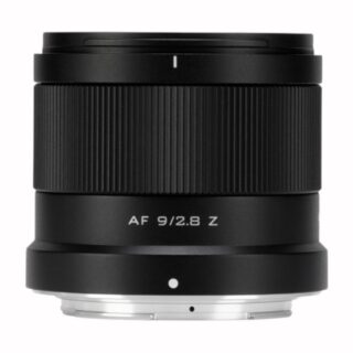 Viltrox AF-9mm F/2.8-Air Nikon Z APS-C küljelt vaade