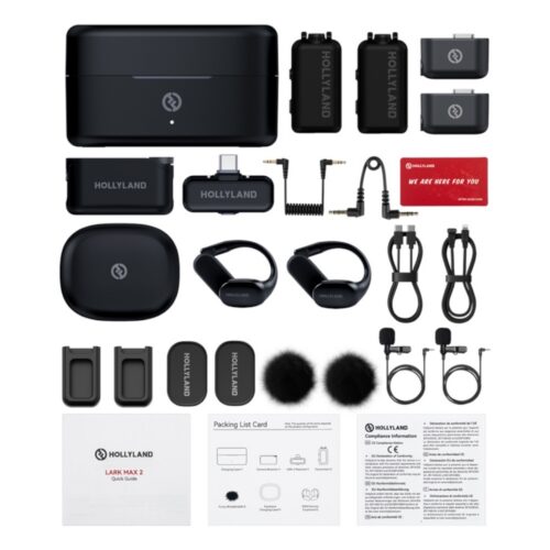 Hollyland Lark Max 2 Ultimate Combo with OWS Monitor Earphone komplekti sisu
