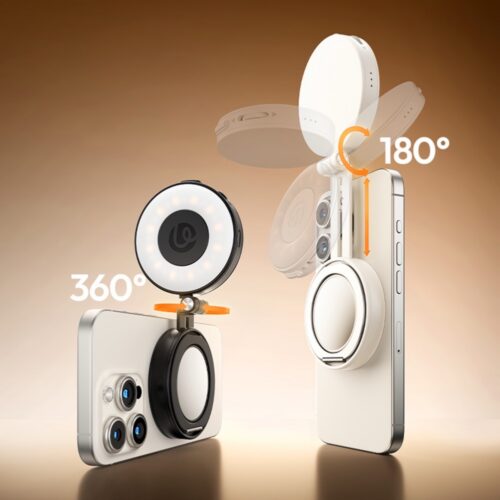 Ulanzi LM23 magnetiline täitevalgus nutitelefonile (valge) kaldenurk