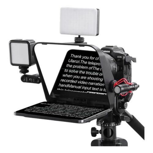 Ulanzi RT02 Foldable Teleprompter kokkupandav teleprompter sisuloojatele valgustiga