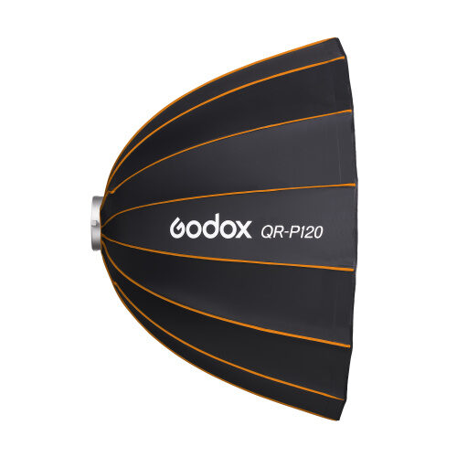 Godox QR-P120 paraboolne softbox külgvaates 120 cm