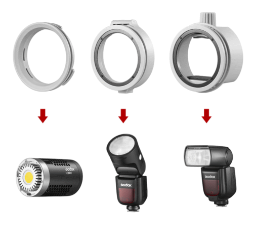 Godox ML-CD15 dome softbox erinevad adapter